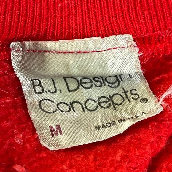 VINTAGE 80s BJ Design Concepts Night Before Christmas Sweatshirt Size M - Picture 2 of 6